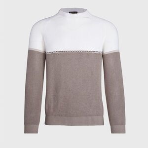 Paul Stuart Silk/Leather Sweater